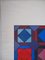 Victor Vasarely, Kinetische Komposition in Rot und Blau, Original Siebdruck, 20. Jahrhundert 8