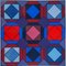 Victor Vasarely, Kinetic Composition in Red and Blue, Original Screenprint, 20th Century, Image 3
