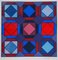 Victor Vasarely, Kinetische Komposition in Rot und Blau, Original Siebdruck, 20. Jahrhundert 2