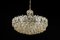 Gilt Brass Crystal Chandelier attributed to Palwa Sciolari, Germany, 1970s 6