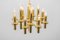 Mid-Century Brass Chandelier attributed to Gaetano Sciolari for Staff, 1970s 3