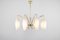 Large Italian Glass Sunburst Chandelier in the style of Stilnovo, 1950s 2