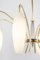 Lámpara de araña italiana grande en forma de sol de vidrio al estilo de Stilnovo, años 50, Imagen 4