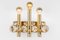 Gilded Brass Crystal Wall Lights in the style of Sciolari Palwa, Germany, 1960s, Set of 2, Image 4