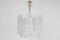 Large Murano Ice Glass Chandelier attributed to Kalmar, Austria, 1960s 10