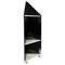 Modern Italian Black Lacquered and White Wood Angular Bookcase, 1980s 1