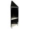 Modern Italian Black Lacquered and White Wood Angular Bookcase, 1980s, Image 1