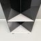 Modern Italian Black Lacquered and White Wood Angular Bookcase, 1980s 7