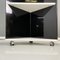Modern Italian Black Lacquered and White Wood Angular Bookcase, 1980s 8