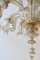 Lampadario vintage in vetro di Murano dorato con 6 sorgenti luminose, anni '60, Immagine 5