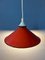Petite Lampe à Suspension Vintage en Métal Rouge, 1970s 8