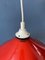 Small Vintage Red Metal Hanging Lamp, 1970s 10