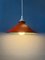 Small Vintage Red Metal Hanging Lamp, 1970s 4