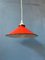 Small Vintage Red Metal Hanging Lamp, 1970s, Image 1