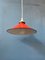 Small Vintage Red Metal Hanging Lamp, 1970s 9