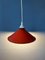 Small Vintage Red Metal Hanging Lamp, 1970s, Image 3