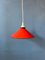 Small Vintage Red Metal Hanging Lamp, 1970s 6