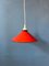Small Vintage Red Metal Hanging Lamp, 1970s, Image 6