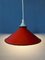 Petite Lampe à Suspension Vintage en Métal Rouge, 1970s 2