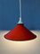 Small Vintage Red Metal Hanging Lamp, 1970s 2