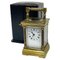 Miniature French Brass Carriage Clock with Case, 1890s 1