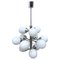 Metal Sputnik Light with 12 White Opaline Teardrops from Kaiser Idell / Kaiser Leuchten, 1960s 1