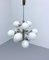 Metal Sputnik Light with 12 White Opaline Teardrops from Kaiser Idell / Kaiser Leuchten, 1960s 2