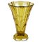 Art Deco Amber Colored Glass Vase, Austria, 1920s 1