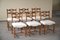 Danish Oak & Bouclé Dining Chairs by Henning Kjærnulf, 1950s, Set of 6 8