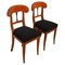 Biedermeier Cherry Veneer Shovel Chairs, South Germany, 1820s, Set of 2 1