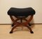 Large Antique Mahogany Stool, France, 1860s 3