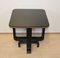Art Deco 4-Legged Black Lacquer and Metal Side Table, France, 1930s, Image 12