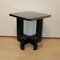 Art Deco 4-Legged Black Lacquer and Metal Side Table, France, 1930s 7