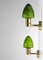 Scandinavian Brass Sconces with Green Globes by Hans Agne Jakobsson, 1950s, Set of 2 4