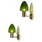 Scandinavian Brass Sconces with Green Globes by Hans Agne Jakobsson, 1950s, Set of 2 1