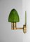 Scandinavian Brass Sconces with Green Globes by Hans Agne Jakobsson, 1950s, Set of 2 3