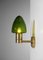 Scandinavian Brass Sconces with Green Globes by Hans Agne Jakobsson, 1950s, Set of 2 9