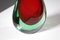 Vase en Verre de Murano Rouge, Italie, 1960s 3