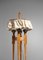 Lampada da tavolo in quercia e ceramica di Guillerme et Chambron, Francia, anni '50, Immagine 9