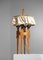 Lampada da tavolo in quercia e ceramica di Guillerme et Chambron, Francia, anni '50, Immagine 10