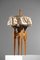 Französische Tischlampe aus Eiche & Keramik von Guillerme et Chambron, 1950er 8