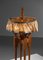 French Oak and Ceramic Table Lamp by Guillerme et Chambron, 1950s, Image 6