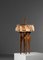 French Oak and Ceramic Table Lamp by Guillerme et Chambron, 1950s, Image 5