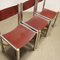 Vintage Dining Chairs in Leather & Steel, 1970s, Set of 3 11