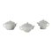 White Porcelain Teapots, Set of 3 1