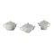 White Porcelain Teapots, Set of 3, Image 1