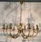 Brushed Metal Chandelier by Maison Charles, 1970s, Image 4