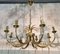 Brushed Metal Chandelier by Maison Charles, 1970s, Image 2