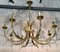 Brushed Metal Chandelier by Maison Charles, 1970s 12