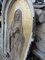 Sculpture Relief de Madonnina en Pierre avec Mosaïque Dorée 4
